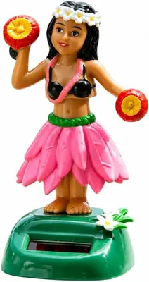 Produktbild von Tanzende Wackelfigur - Dekoration mit Schüttelkopf-Funktion - Auto-Armaturenbrett - Rosa Hawaii Girl