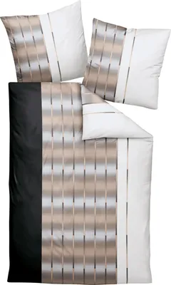 Produktbild von Janine Design Mako-Satin Bettwäsche-Garnitur MILANO 45026 Farbe kaffee 07 Größe 135X200 + 80x80 cm