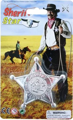 Produktbild von Sheriffstern zum Anstecken silberfarben