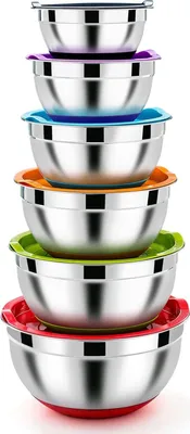 Produktbild von Edelstahl Mischschüssel Set, Lebensmittel Aufbewahrung, Küche