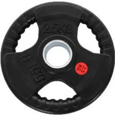 Produktbild von Hantelscheiben 2x 2,5 kg schwarz gummiert für 50 mm Hantelstangen