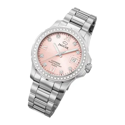 Produktbild von Jaguar Armbanduhr Damen J892/2 Analog Edelstahl Uhr silber Cosmopolitan UJ892/2