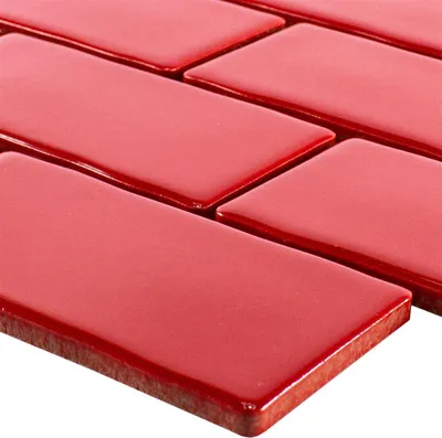 Produktbild von Keramik Mosaik Fliesen Florenz Handgemacht Rot
