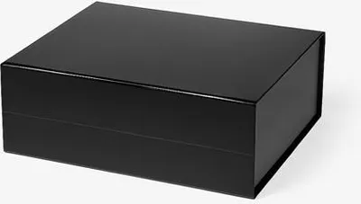 Zdjęcie produktu dla Pudełko Magnetyczne Na Prezent Czarny Połysk 330x255x115mm (zew) A4 Eleganckie
