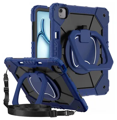 Produktbild von Avizar, Stoßfeste Hülle für iPad Air 13 2024 / 2025 / M4 2026 mit Griff und Standfunktion, Nachtblau