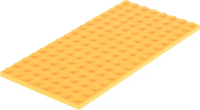 Produktbild von 1x Lego Bau Platte 8x16 beidseitig bebaubar hell orange Grundplatte 6211408 92438
