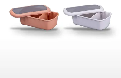 Image de Lot de 2 boîtes alimentaires compartimentées avec 2 ustensiles de cuisine Fackelmann Storage
