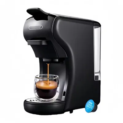 AIORBER 4-in-1 Kapsel Kaffeemaschine, 19 Bar, Espresso Maschine für Kapseln, Pads und Pulver, mit 3 Adapter, Heiß- & Kaltfunktion, 92°C, Schwarz