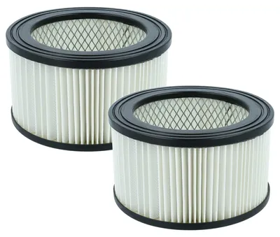 Produktbild von vhbw 2 Faltenfilter kompatibel mit T.I.P. NTAS 1200 Aschesauger - Patronenfilter Schwarz Weiß Abwaschbar
