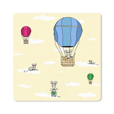 Produktbild von MuchoWow® Mauspad Mousepad Muster - Maus - Luftballon 30x30 cm - Mousepads - Maus Mat - Pad - Mausunterlage - Gaming