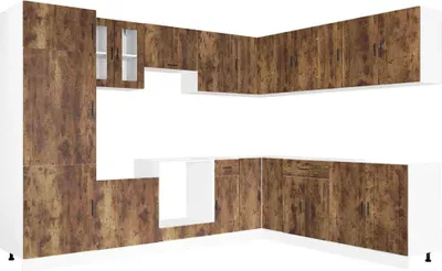 Produktbild von vidaXL 14-tlg. Küchenschrank-Set Porto Räuchereiche Holzwerkstoff
