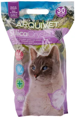 Zdjęcie produktu dla Arquivet, żwirek dla kotów, kryształowy, zapach lawendy, pojemność: 3,8 l