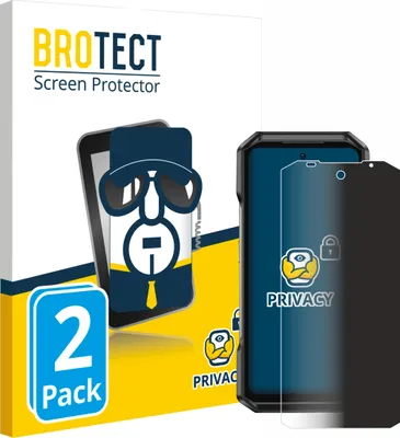 Produktbild von 2x BROTECT Sichtschutzfolie für Ulefone Armor 27T Pro Anti-Spy Privacy Sichtschutz Blickschutz Folie Blaulicht-Schutz