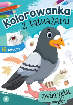 Immagine prodotto di Kolorowanka z tatuażami. Zwierzęta miejskie - Wydawnictwo Skrzat