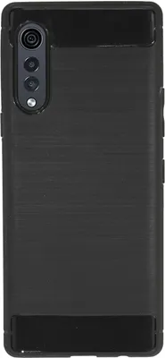 Produktbild von cofi1453® Silikon Hülle Bumper Carbon kompatibel mit LG Velvet Case TPU Soft Handyhülle Cover Schutzhülle Schwarz