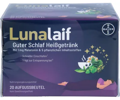Produktbild von Lunalaif Guter Schlaf Heißgetränk mit Melatonin, 20 St. Beutel