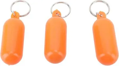 Obrázek produktu pro Tři plovoucí oranžové přívěsky na klíče – výrobky z ABS a kempingové potřeby – vodotěsné