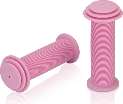 Zdjęcie produktu dla Uchwyty dziecięce XLC GR-G18 z ochroną przed uderzeniami, listwy, 82 mm, Ø 22 mm, różowe (1 para)