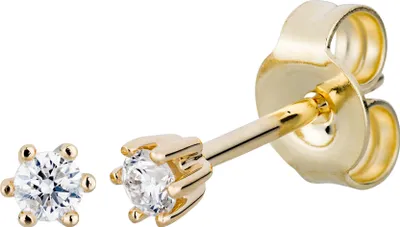 Zdjęcie produktu dla Kolczyki Orolino, złoto próby 585, 0,3 cm, żółte, brylant biały, 067320135-1