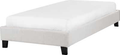 BELIANI Čalouněná postel 90 x 200 cm šedá minimalistická do ložnice dětského pokoje stylová