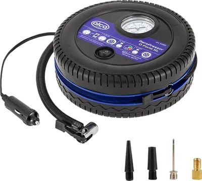 Produktbild von alca® Kompressor mini in O Form, elektrische Auto Luftpumpe 12V Luftkompressor, Zigarettenanzünder