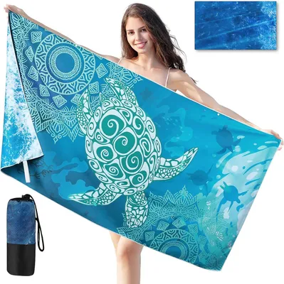 Produktbild von Schnelltrockendes Mikrofaser Strandtuch 180x90 cm, Leicht, Sandfrei, für Camping