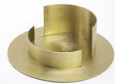 Produktbild von Kerzenhalter Messing gold matt, für Ø 8 cm Kerzen, Anlasskerzen