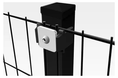 Produktbild von Einstabmattenzaun Komplettset, 10 m x 100 cm (B x H) in anthrazit, inkl. Pfosten und Montagematerial