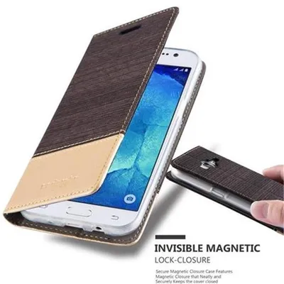 Immagine prodotto di Cadorabo custodia per Samsung Galaxy J5 2015 custodia protettiva in grigio telefono cellulare custodia a libro cover