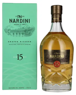 Produktbild von Nardini Grappa Riserva 15 ANNI 45% Vol. 0,7l in Geschenkbox