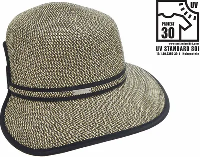 Seeberger Schute mit Klettverschluss hinten UV Schutz 30 in schwarz