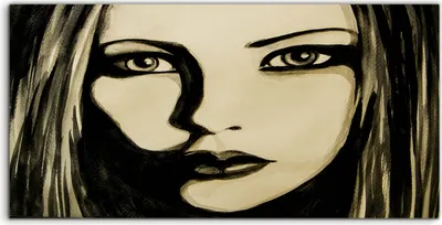 Produktbild von Coloray Acrylbild 120x60  Wandbild Acrylbilder Foto Wand Porträt Frau Mädchengesicht