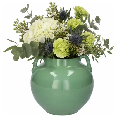 Produktbild von Atmosphera Vase Aquilos - glanzend - grun - D18 x H17 cm - Keramik - Blumenvase