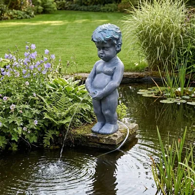 Productafbeelding van Waterspuwer waterspeelgoed - Zonne-energie - 78 cm - Klassiek