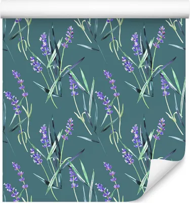 Produktbild von 10m VLIES TAPETE Rolle Blumen Lavendel Blätter Natur Pflanzen XXL