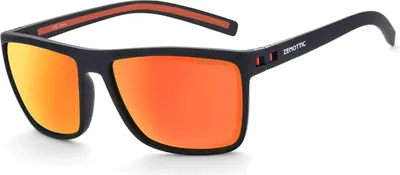 Produktbild von Polarisierte Sonnenbrille Herren TR90 Rahmen UV400 Schutz Quadrat Sonnenbrillen Schwarz Orange