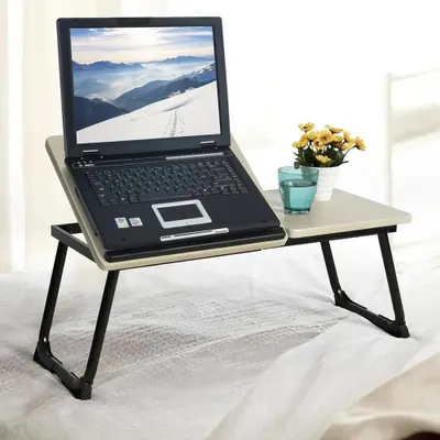 Immagine prodotto di Tavolino Vassoio Pieghevole da Letto Divano 65x30 cm per Notebook PC Laptop
