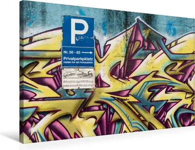 Produktbild von Calvendo Textil-Leinwand 75 cm x 50 cm quer Betzdorfer Graffiti., Gerlach Ingo; 7389586