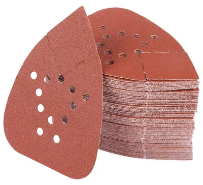 Produktbild von Schleifpapier Dreieck 120 Körnung 100 Stück 135 x 93 mm Klett für Deltaschleifer