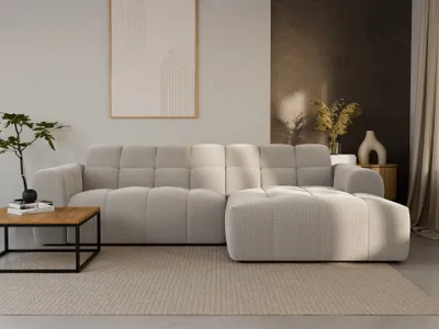 Produktbild von LetSit Ecksofa Andrea L Curio Rechte Freistehendes Loungesofa Bequemes Ecksofa zum Entspannen Schmutzabweisend Für Wohnzimmer Schlafzimmer Beige