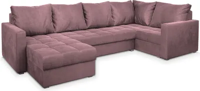 Produktbild von Masseno Ecksofa LORIVO R-S mit Schlaffunktion U-Form, Sofa mit Bettkasten, Wohnzimmersofa, Couch, Soffa, Bettsofa, Couchgarnitur- Rosa, KRONOS 27