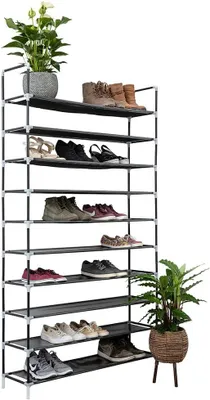 Zdjęcie produktu dla Regał na buty 178x100x29,5 cm, 10 poziomów, 50 par butów, do przedpokoju