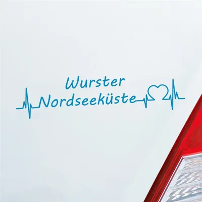 Produktbild von Auto Aufkleber Wurster Nordseeküste 19x5 cm Hellblau Sticker Heckscheibenaufkleber