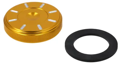 Immagine prodotto di Tappo serbatoio CNC zigrinato, design a stella, oro - per Simson S50, S51, SR50, SR80, KR51 Schwalbe, SR4 Bird Series