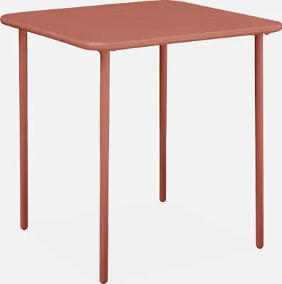 Produktbild von sweeek - Gartentisch aus Stahl 2 Plätze - Terrakotta