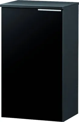 Produktbild von FACKELMANN Unterschrank KARA / Soft-Close-System / Maße (B x H x T): ca. 41 x 70 x 32 cm / Türanschlag links / Möbel fürs WC oder Bad / Korpus: Anthrazit / Front: lackiertes Glas in Anthrazit