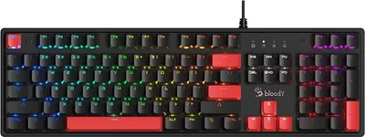 Obrázek produktu pro Mechanická klávesnice A4TECH Bloody S520N Fire Black BLMS Red Plus spínače