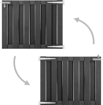 Produktbild von vidaXL Gartentor WPC 100 x 80 cm Grau