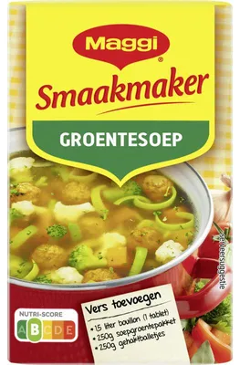 Produktbild von Maggi Smaakmaker Groentesoep Kräutermix 52g – Würzige Gemüsebrühe für Suppen & Eintöpfe