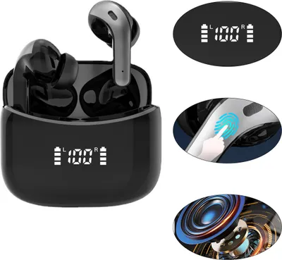 Produktbild von Bluetooth Kopfhörer, Kopfhörer Kabellos Bluetooth 5.3 In Ear Kopfhörer mit LED-Anzeige, IPX5 Wasserdicht Ohrhörer